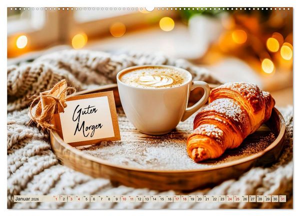 Produktbild: Cappuccino, Latte und mehr - Der gro&szlig;e Kaffeekalender (Wandkalender 2026 DIN A2 quer), CALVENDO Monatskalender