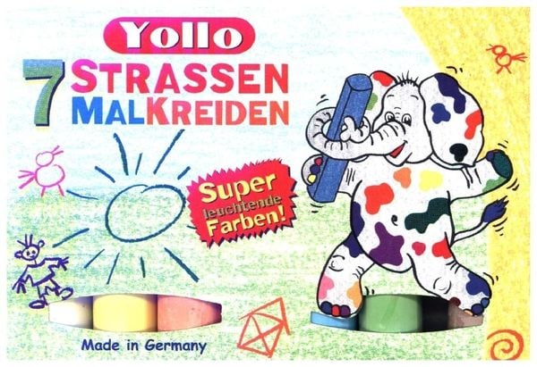 Produktbild: Strassenmalkreide, farblich sortiert, 7er-Packung