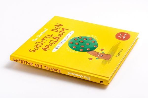 Produktbild: Schüttel den Apfelbaum - Ein Mitmachbuch. Für Kinder von 2 bis 4 Jahren. Schaukeln, schütteln, pusten, klopfen und sehen was passiert.