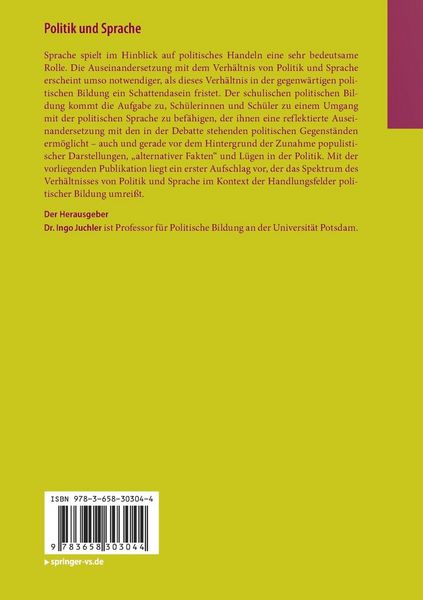 Produktbild: Politik und Sprache