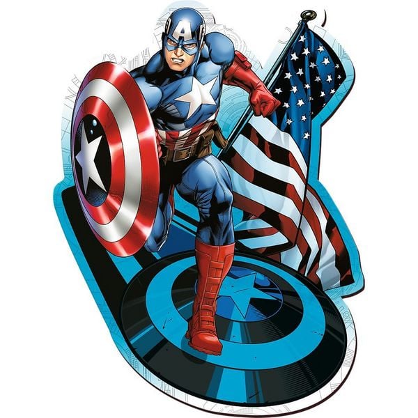 Produktbild: Holz Puzzle 160 Marvel Avengers - Captain America