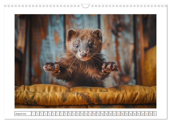 Produktbild: Kleine freche Nerze (Wandkalender 2026 DIN A3 quer), CALVENDO Monatskalender