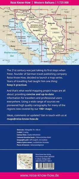 Produktbild: Reise Know-How Landkarte Westliche Balkanregion | Western Balkans (1:725.000)