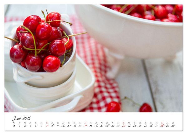 Produktbild: Kirschen aus dem Garten &ndash; Erntekalender (hochwertiger Premium Wandkalender 2026 DIN A2 quer), Kunstdruck in Hochglanz
