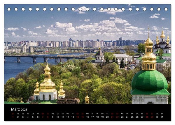 Produktbild: Unterwegs in Kiew (Tischkalender 2026 DIN A5 quer), CALVENDO Monatskalender