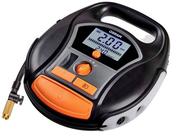 Produktbild: Osram Automotive OTIR6000 Kompressor TYREinflate 6000 5.5 bar Automatische Abschaltung, Digitales Display, mit Arbeitslampe, mit