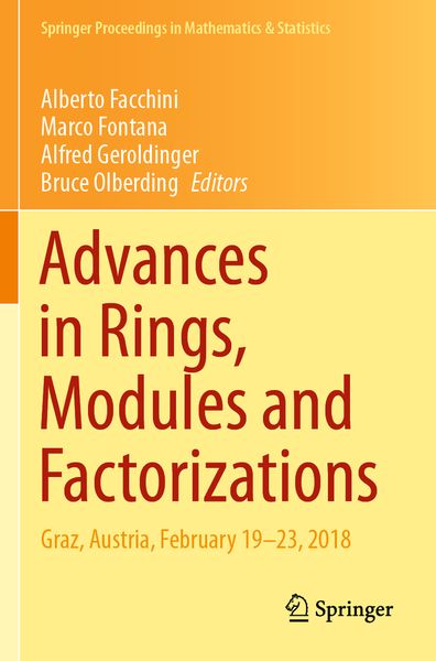 Produktbild: Advances in Rings, Modules and Factorizations