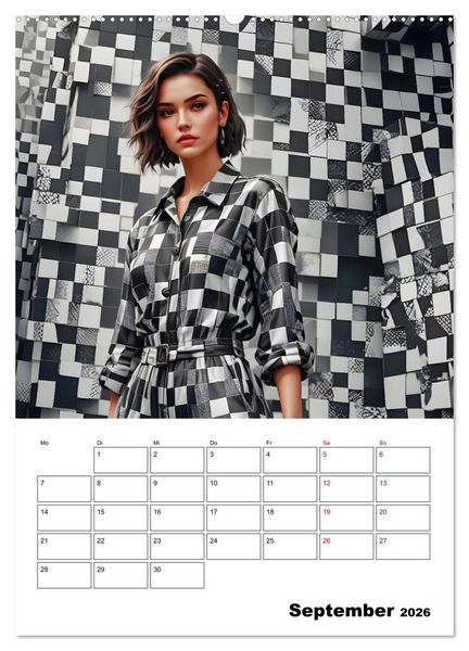 Produktbild: Schachspiel der Mode (Wandkalender 2026 DIN A2 hoch), CALVENDO Monatskalender