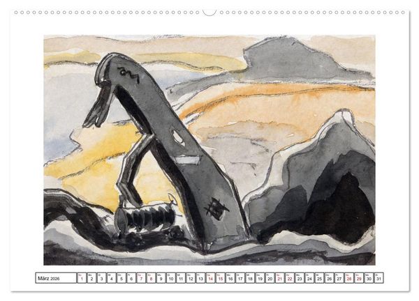 Produktbild: Arthur Dove - Abstrakte Impressionen (hochwertiger Premium Wandkalender 2026 DIN A2 quer), Kunstdruck in Hochglanz