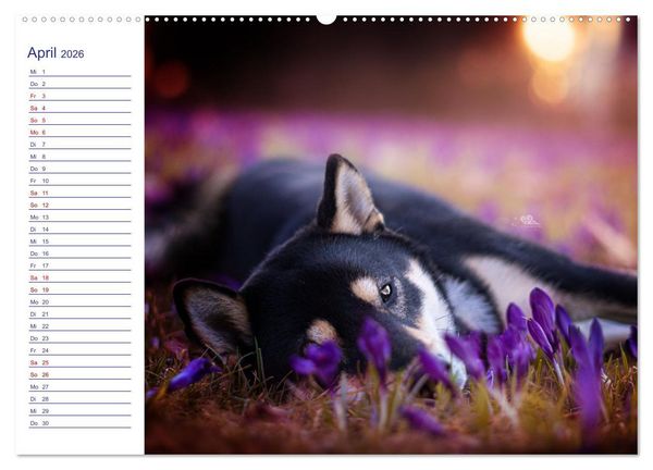 Produktbild: Japans Seelenhunde (Wandkalender 2026 DIN A2 quer), CALVENDO Monatskalender