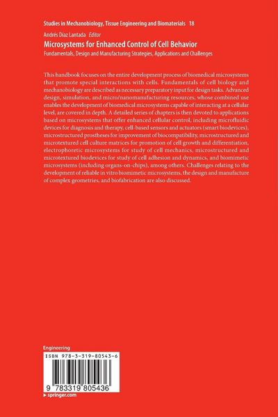 Produktbild: Microsystems for Enhanced Control of Cell Behavior