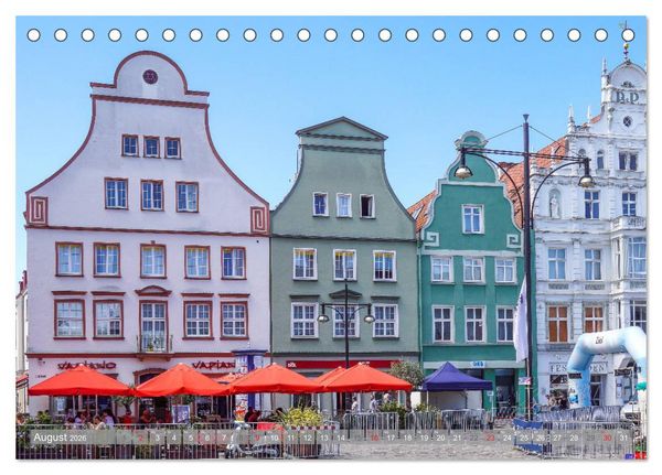 Produktbild: Rostock und Warnem&uuml;nde - Tor zur Welt (Tischkalender 2026 DIN A5 quer), CALVENDO Monatskalender