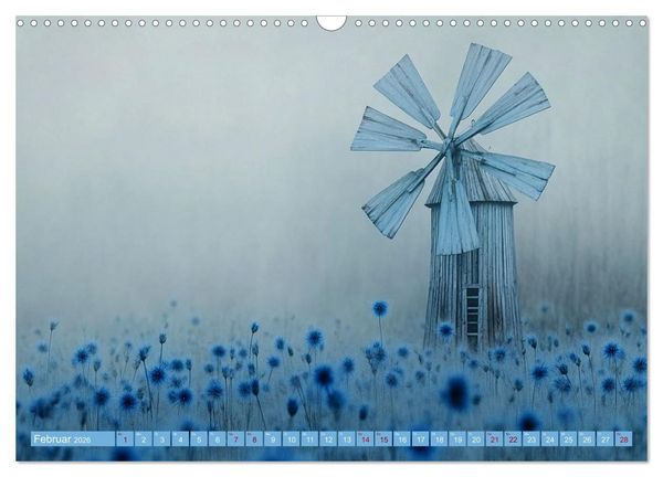 Produktbild: Windgefl&uuml;ster-M&uuml;hlenimpressionen (Wandkalender 2026 DIN A3 quer), CALVENDO Monatskalender