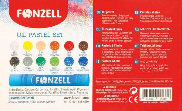 Produktbild: &Ouml;lpastellkreide 12er
