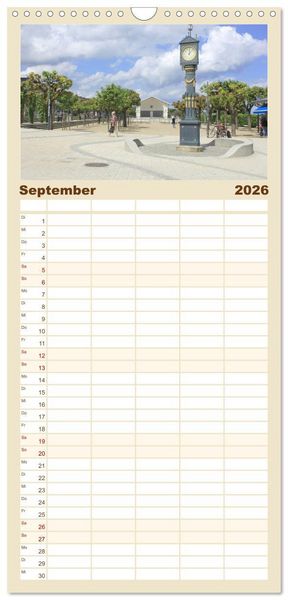 Produktbild: Familienplaner 2026 - Die Seeb&auml;der 2026 mit 5 Spalten (Wandkalender, 21 x 45 cm) CALVENDO