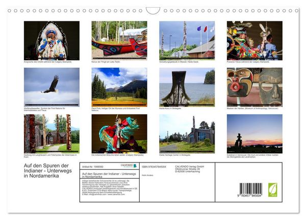 Produktbild: Auf den Spuren der Indianer - Unterwegs in Nordamerika (Wandkalender 2026 DIN A3 quer), CALVENDO Monatskalender