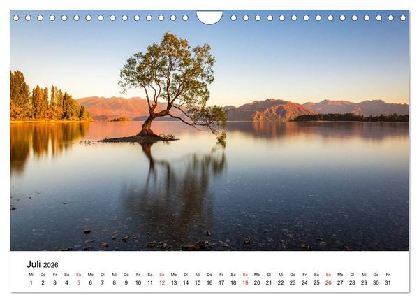 Produktbild: Neuseeland - Atemberaubende Natur und Landschaften (Wandkalender 2026 DIN A4 quer), CALVENDO Monatskalender