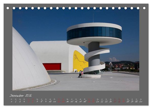 Produktbild: Moderne Architektur - Oscar Niemeyer Kulturzentrum (Tischkalender 2026 DIN A5 quer), CALVENDO Monatskalender