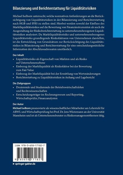 Produktbild: Bilanzierung und Berichterstattung f&uuml;r Liquidit&auml;tsrisiken