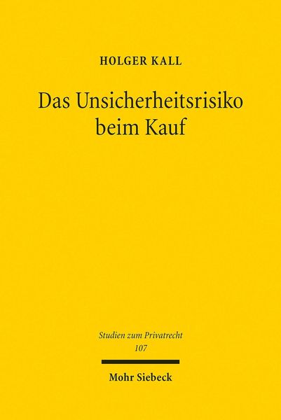 Produktbild: Das Unsicherheitsrisiko beim Kauf