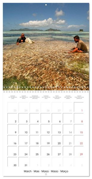 Produktbild: dream beaches - Seychelles (Wall Calendar 2026 12 &times; 12 Inch) CALVENDO 12 Month Wall Calendar