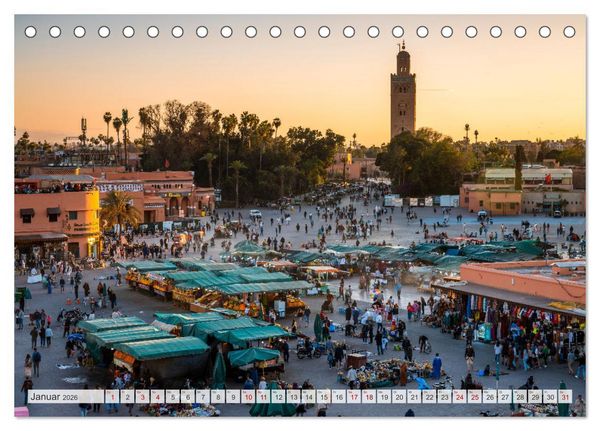 Produktbild: Marokko &ndash; Wahrzeichen und Kultur (Tischkalender 2026 DIN A5 quer), CALVENDO Monatskalender