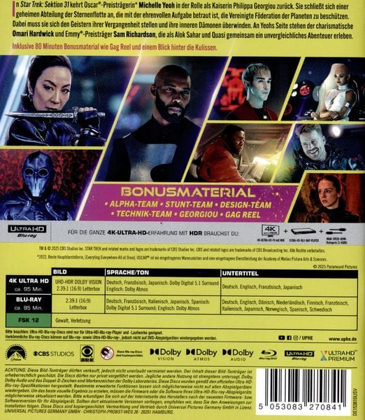 Produktbild: Star Trek: Sektion 31 (4K Ultra HD) (+ Blu-ray)