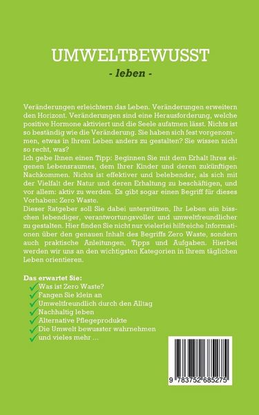 Produktbild: Umweltbewusst leben: Wie Sie mit Zero Waste Ihren Alltag umweltfreundlich, veran