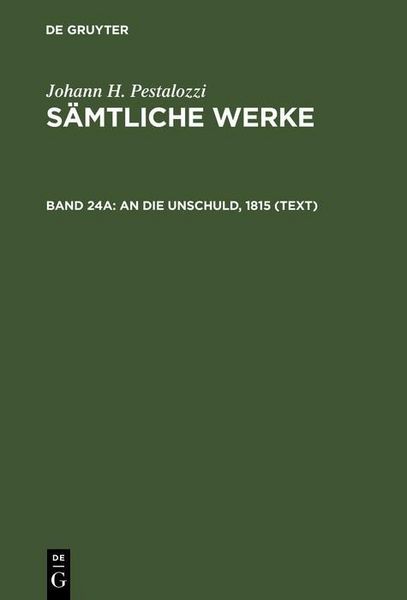 Produktbild: An die Unschuld, 1815 (Text)