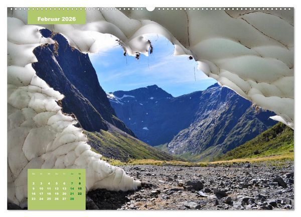 Produktbild: Erlebe mit mir die H&ouml;hepunkte von Neuseeland (hochwertiger Premium Wandkalender 2026 DIN A2 quer), Kunstdruck in Hochglanz