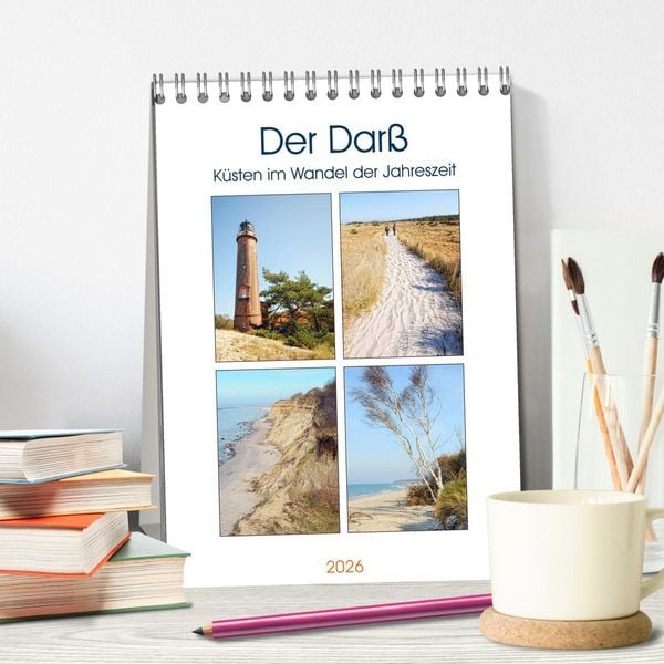 Produktbild: Der Dar&szlig; - K&uuml;sten im Wandel der Jahreszeit (Tischkalender 2026 DIN A5 hoch), CALVENDO Monatskalender