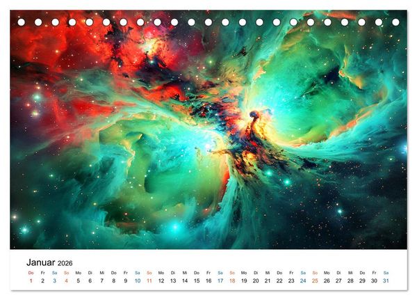 Produktbild: Strahlende Sternennebel (Tischkalender 2026 DIN A5 quer), CALVENDO Monatskalender