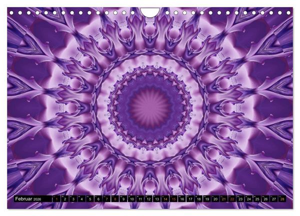 Produktbild: Energie - Mandalas, Spiritualit&auml;t durch die Farbe Lila (Wandkalender 2026 DIN A4 quer), CALVENDO Monatskalender