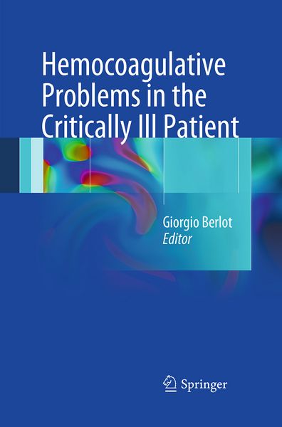 Produktbild: Hemocoagulative Problems in the Critically Ill Patient
