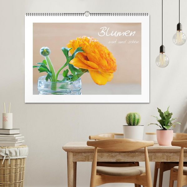 Produktbild: Blumen zart und sch&ouml;n (Wandkalender 2026 DIN A2 quer), CALVENDO Monatskalender