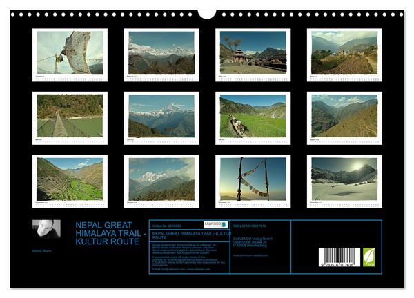 Produktbild: NEPAL GREAT HIMALAYA TRAIL - KULTUR ROUTE (Wandkalender 2026 DIN A3 quer), CALVENDO Monatskalender