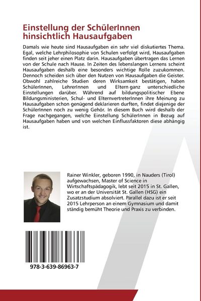 Produktbild: Einstellung der Sch&uuml;lerInnen hinsichtlich Hausaufgaben