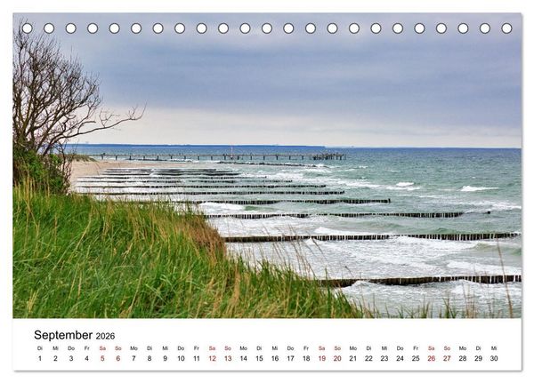 Produktbild: Fischland-Dar&szlig;-Zingst - Traumhafte Ostseelandschaften (Tischkalender 2026 DIN A5 quer), CALVENDO Monatskalender