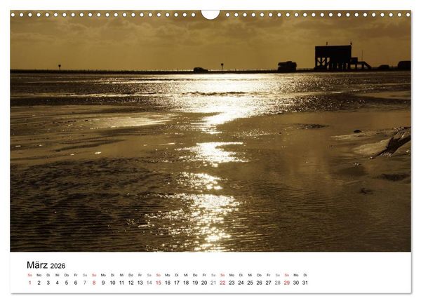Produktbild: St. Peter Ording 2026 (Wandkalender 2026 DIN A3 quer), CALVENDO Monatskalender