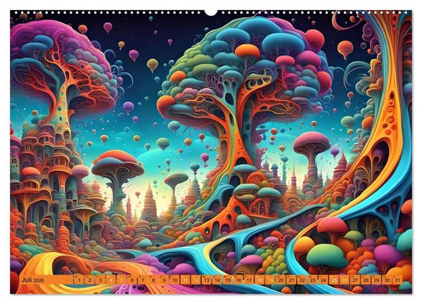 Produktbild: Traumwelten Surreale Landschaften (Wandkalender 2026 DIN A2 quer), CALVENDO Monatskalender