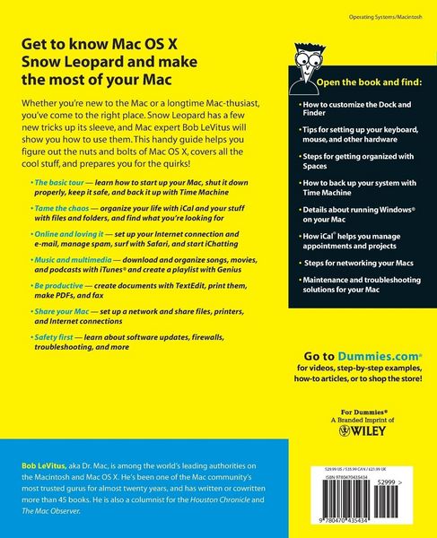 Produktbild: Mac OS X Snow Leopard For Dummies