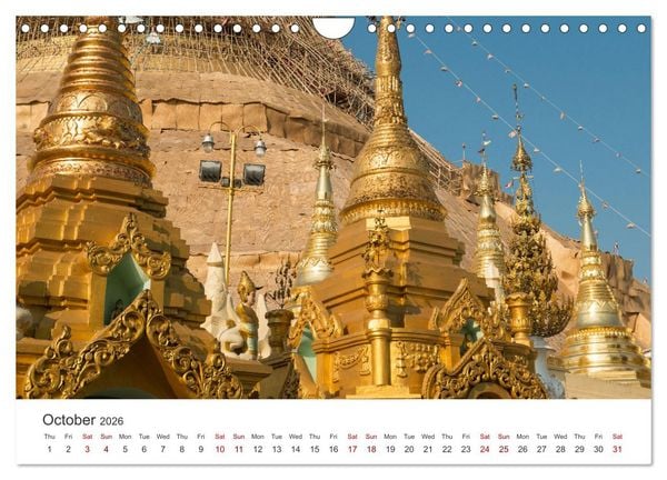 Produktbild: Life in Myanmar, Burma (Wall Calendar 2026 DIN A4 landscape), CALVENDO 12 Month Wall Calendar