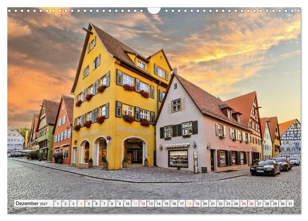 Produktbild: Dinkelsb&uuml;hl - Zw&ouml;lf Momente in der Altstadt (Wandkalender 2027 DIN A3 quer), CALVENDO Monatskalender