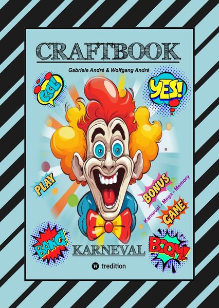 Produktbild: Craftbook - Bastelvorlage - Spiel - Karneval Mega Memory - Faschingsmotive - R&auml;tsel - Aufgaben - Ausmalvorlagen