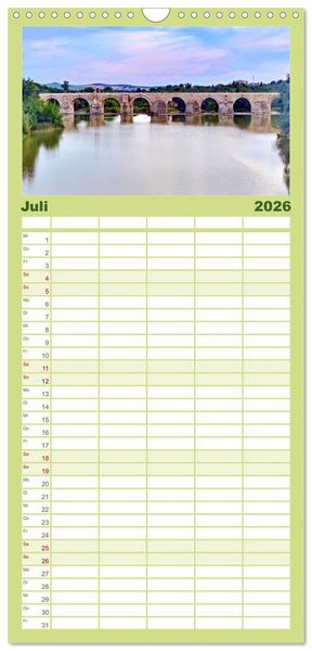 Produktbild: Familienplaner 2026 - Andalusien, blaues Meer und historische Bauwerke mit 5 Spalten (Wandkalender, 21 x 45 cm) CALVENDO