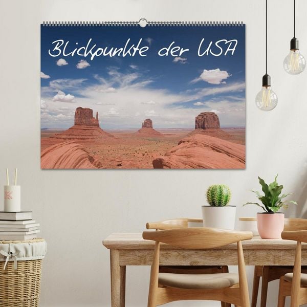Produktbild: Blickpunkte der USA (Wandkalender 2026 DIN A2 quer), CALVENDO Monatskalender