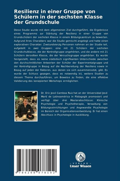 Produktbild: Resilienz in einer Gruppe von Sch&uuml;lern in der sechsten Klasse der Grundschule