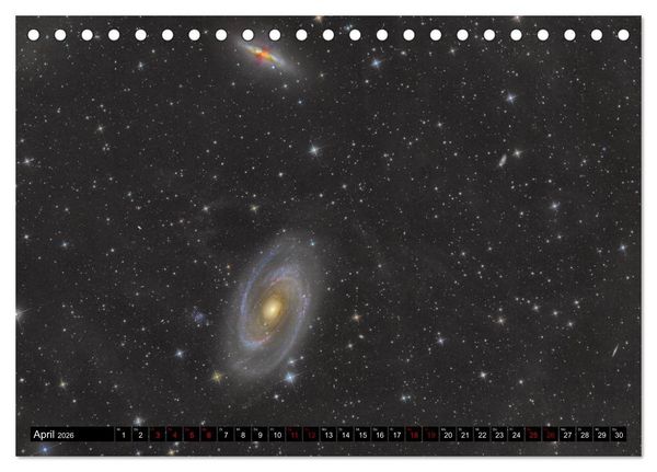 Produktbild: Galaxien des Nordhimmels (Tischkalender 2026 DIN A5 quer), CALVENDO Monatskalender