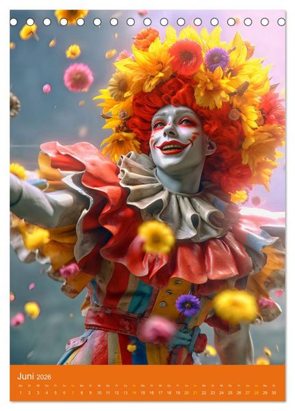 Produktbild: Ein Hauch von Magie - Schrille Clowns im Rampenlicht (Tischkalender 2026 DIN A5 hoch), CALVENDO Monatskalender