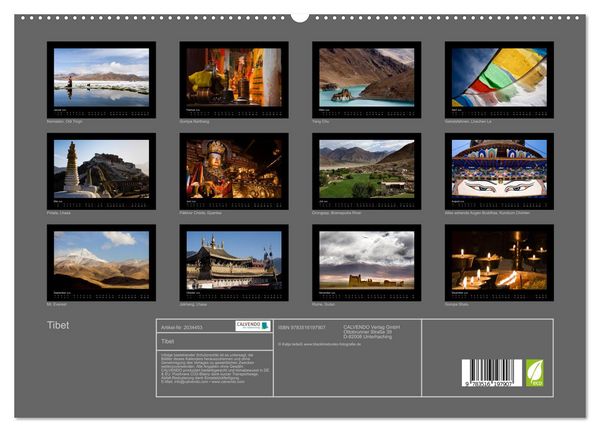 Produktbild: Tibet (hochwertiger Premium Wandkalender 2026 DIN A2 quer), Kunstdruck in Hochglanz